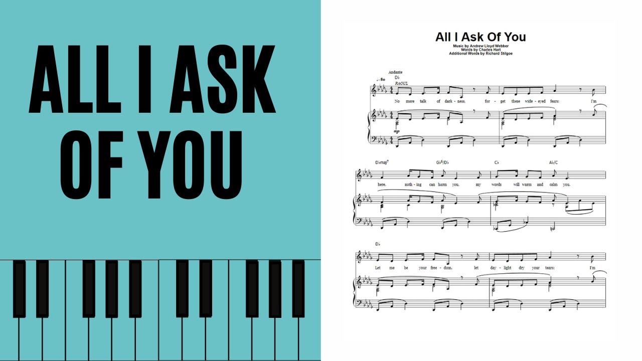 All I Ask Of You, Piano Accompaniment [with score]