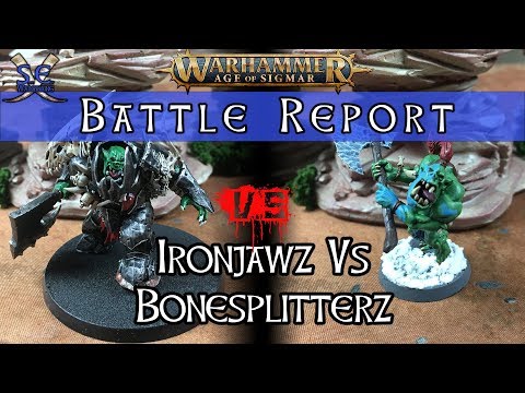 *NEW* Age of Sigmar Battle Report! Ironjawz VS Bonesplitterz!