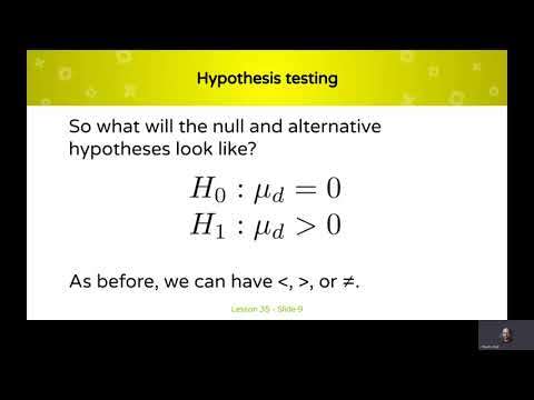Basic Statistics, Lesson 35:  Matched pairs