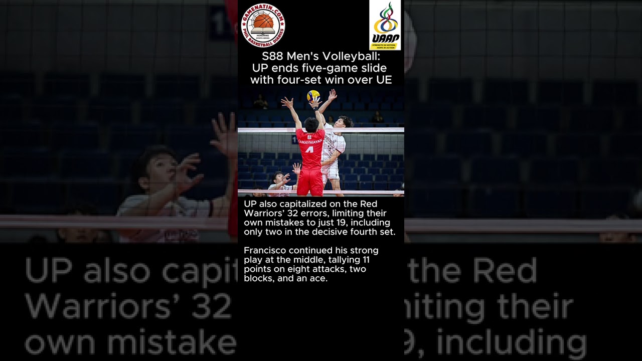 UAAP Men's Volleyball:  UP outguns UE in 4 sets