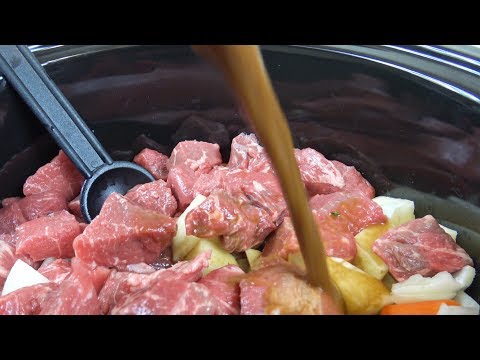 Easy Beef Stew in a Crock-Pot (slow cooked 8 hours)
