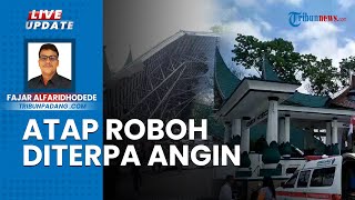 Dihantam Angin Kencang, Atap Panggung Lapangan Kantin Bukittinggi Roboh, Saksi: Tak Ada Korban Jiwa