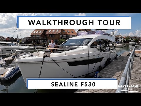 Walkthrough Tour of £700k Sealine F530 with Superyacht features! Stunning Interior space!