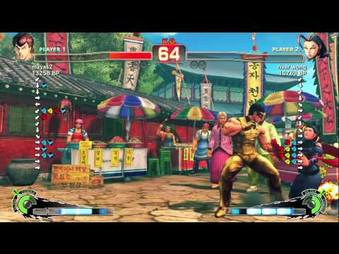 river wong [Rose] vs mayas2 [Fei] SSF4 Japanese Online Ranked Matches - TRUE-HD