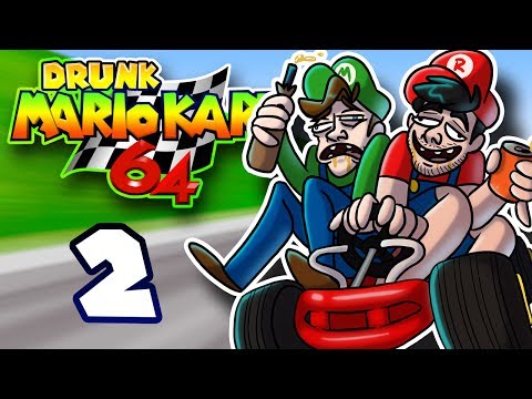 DRUNK SuperMega Plays MARIO KART 64 - EP 2: Flower Cup