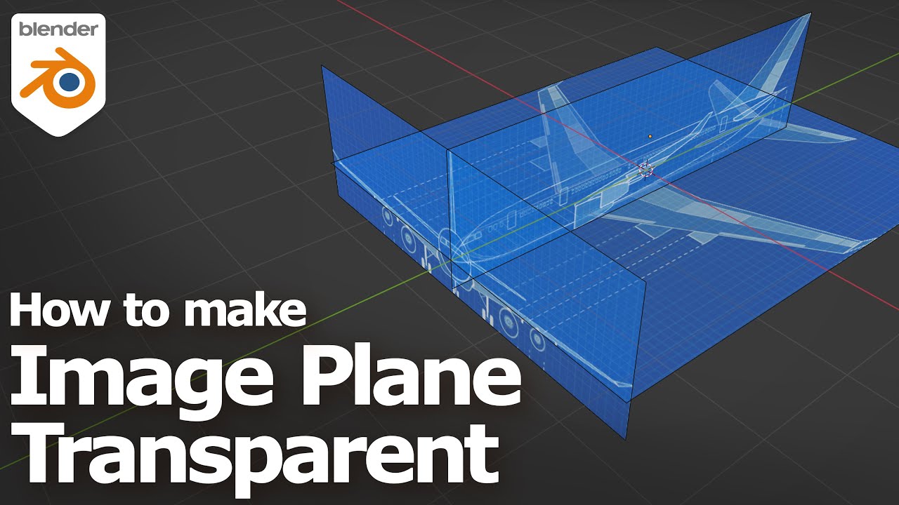 How to make reference image plane transparent in Blender