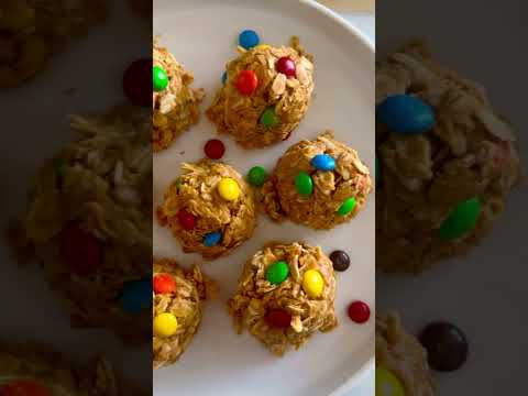 5-Ingredient Monster Cookie Energy Balls #shorts #shortsrecipe #kidssnacks #mealprep #energyballs