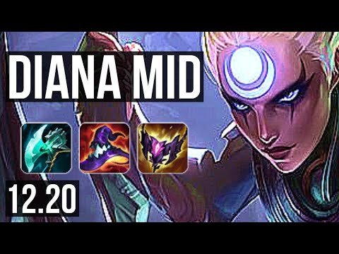 DIANA vs ZIGGS (MID) | 3.3M mastery, Legendary, 1200+ games, 15/3/9 | EUW Diamond | 12.20