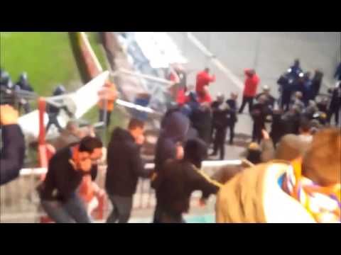 AS Cannes vs Montpellier 11-02-2014 Police vs Ultras