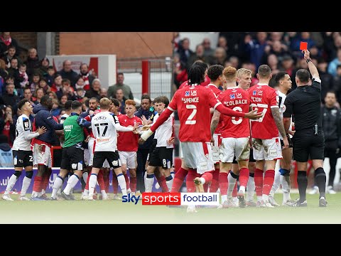 Nottingham Forest vs Derby ends in on-pitch CLASH! 😮