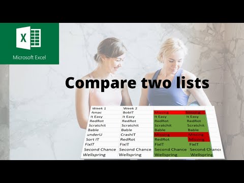 Compare two lists with a simple Vlookup in Microsoft Excel