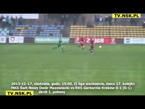 tv.nsk.pl 2013-11-17 MKS Świt Nowy Dwór Mazowiecki - RKS Garbarnia Kraków 0-1 (0-1) skrót 1. połowy