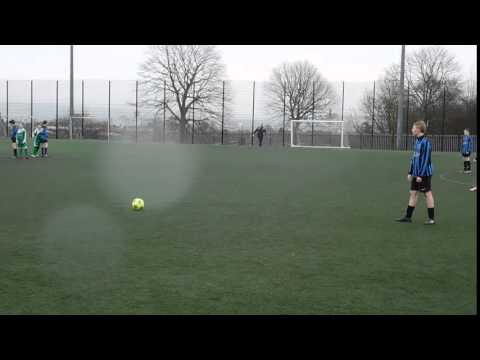 Aquinas FC/under 13s 2003s/Ben free kick caught by keeper