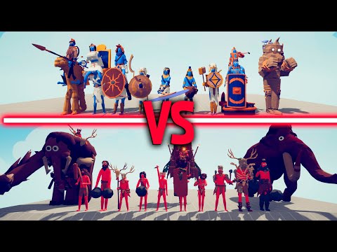 MEGA TRIBAL TEAM vs MEGA EGYPT TEAM | TABS - Totally Accurate Battle Simulator
