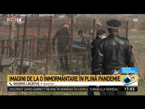 Imagini de la o înmormântare în plină pandemie