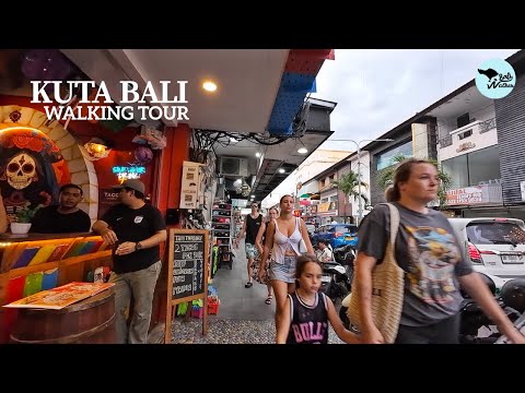 Strolling Around KUTA Bali at Sunset | Kartika Street to Kuta Beach Bali Today 2025