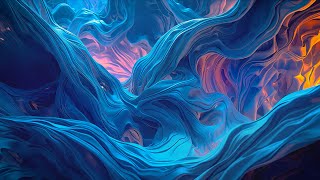 Abstract Background: Blue Digital Art Screensaver, no sound