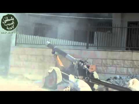استهداف قوات النظام في قسم شرطة جوبر من قبل لواء هارون الرشيد في جوبر في محافظة دمشق