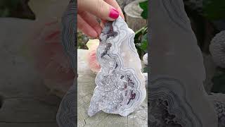 Krajkový achát plátek 185g