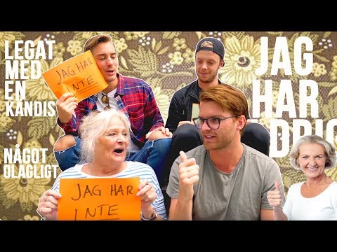 VI KÖR "JAG HAR ALDRIG" MED EN PENSIONÄR!!