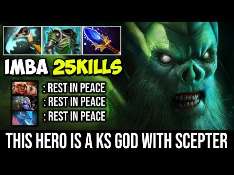 SUPER KS GOD!!! Insane AOE Damage Scepter + AC Necrophos IMBA Raid Boss 25Kill Counter Tinker Dota 2