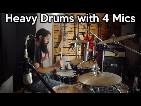 Heavy Drums with 4 Mics -  The "Glyn Johns" Technique | SpectreSoundStudios TUTORIAL