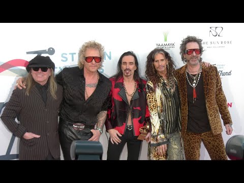 Steven Tyler and friends on the red carpet at Steven Tyler's 7th annual GRAMMY Awards viewing party