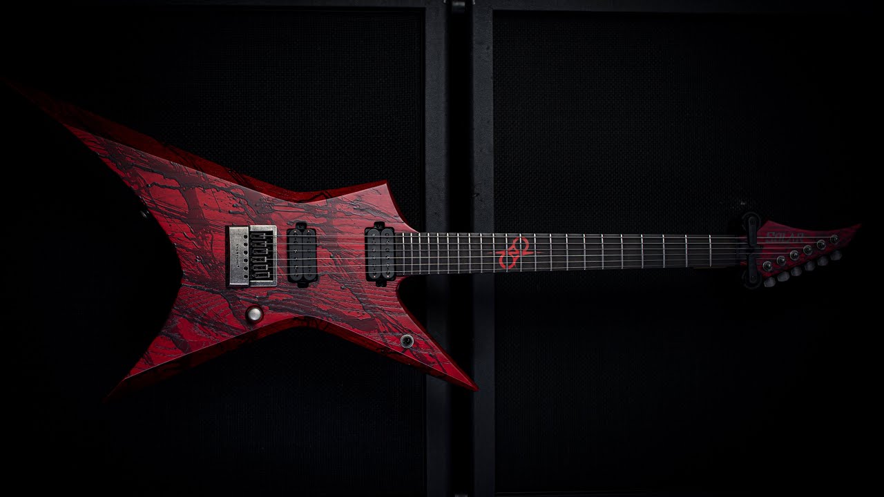 Solar X1.6Canibalismo+ Electric Guitar w/Case - Blood Red Splatter