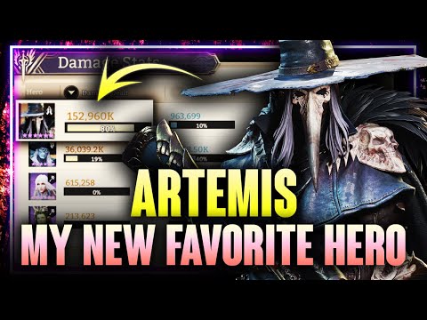 ARTEMIS - My New Favorite Hero! - HUGE DPS/HUGE HEALS - Plague Doctor GOD! GUIDE ⁂ Watcher of Realms