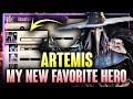 ARTEMIS - My New Favorite Hero! - HUGE DPS/HUGE HEALS - Plague Doctor GOD! GUIDE ⁂ Watcher of Realms