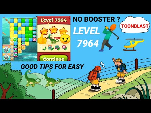 Toon Blast Level 7964 - NO BOOSTERS?🤺short moves Level😏