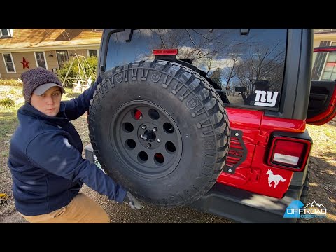 Rough Country JL Spare Tire Relocation Bracket with Tailgate Reinforcement