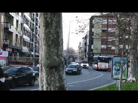 304 com autocarro novo da stcp a passar em arca água a caminho de Santa luzia