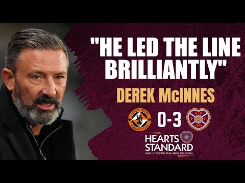 DEREK MCINNES | Dundee Utd 0-3 Hearts | Front three, Kabore & Leonard, 'Not hopeful' on striker