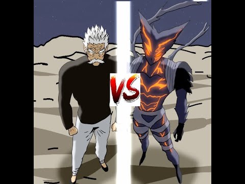 One punch man Monster Garou vs Silver Fang animation