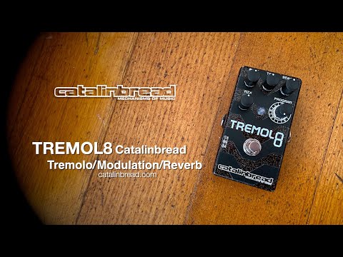 Catalinbread Tremolo 8 Guitar Effects Pedal with 9V DC Center Negative Power Supply (Black)