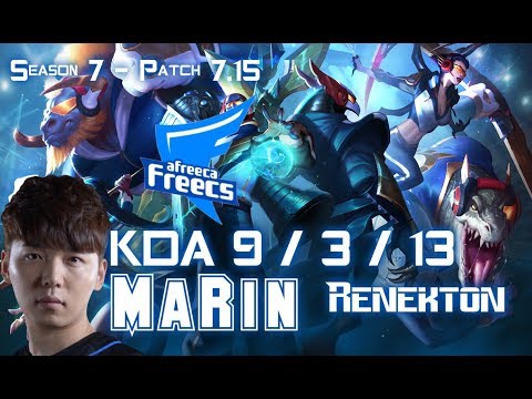 AFs MaRin RENEKTON vs JAYCE Top - Patch 7.15 KR Ranked
