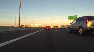 preview picture of video 'Wednesday Morning Traffic, Tempe, AZ, Red Mountain Freeway, Loop 202, 25 February 2015, GP010081'