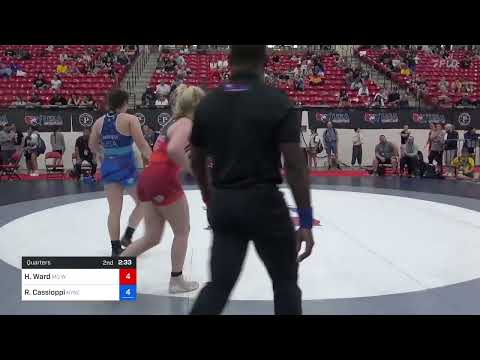 72 Kg Quarters - Haley Ward, MO West Championship Wrestling Club Vs Rose Cassioppi, New York Athle