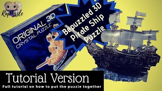 Bepuzzled 3D Crystal Puzzle- Pirate Ship- Tutorial Version
