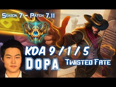 Dopa TWISTED FATE vs ORIANNA Mid - Patch 7.11 KR Ranked