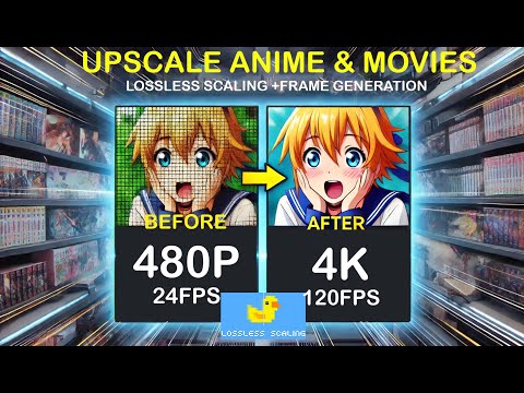 How to UPSCALE ANIME & MOVIES with Lossless Scaling! (Frame Generation Guide)