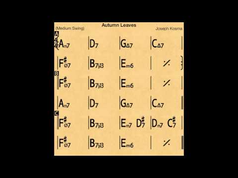 Autumn Leaves (slow) - Backing track / Play-along