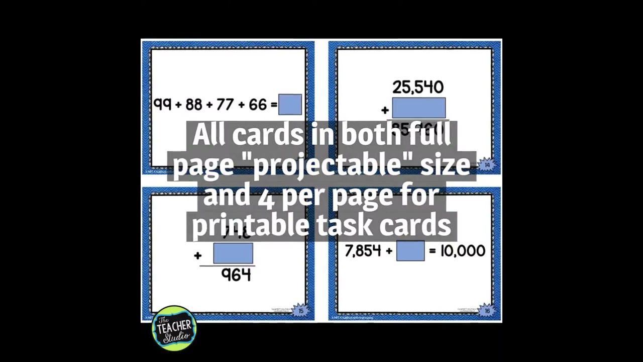 Addition Task Cards