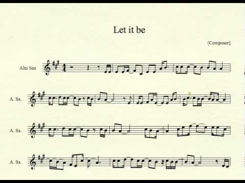 Let it Be for Alto Sax
