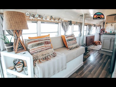 Couple Sells House & Builds A School Bus Conversion In 4 Months Costing Under $16k