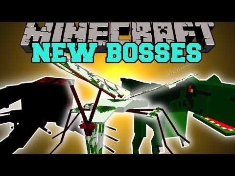 PopularMMOs - Minecraft: NEW BOSS MOBS (BOSSES, BATTLE MOBS, & WEAPONS!) Mod Showcase