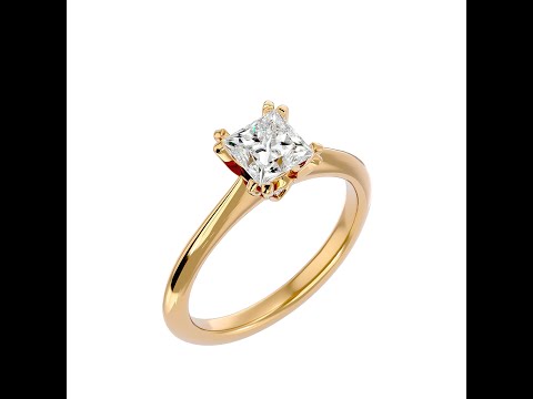 Inel de logodna Princess Aur Alb 18k Diamante Naturale - Tiger Lily