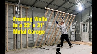 Framing Walls Inside a Metal Garage [Episode 1]