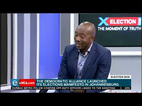 The Democratic Alliance launched its elections manifesto on the weekend